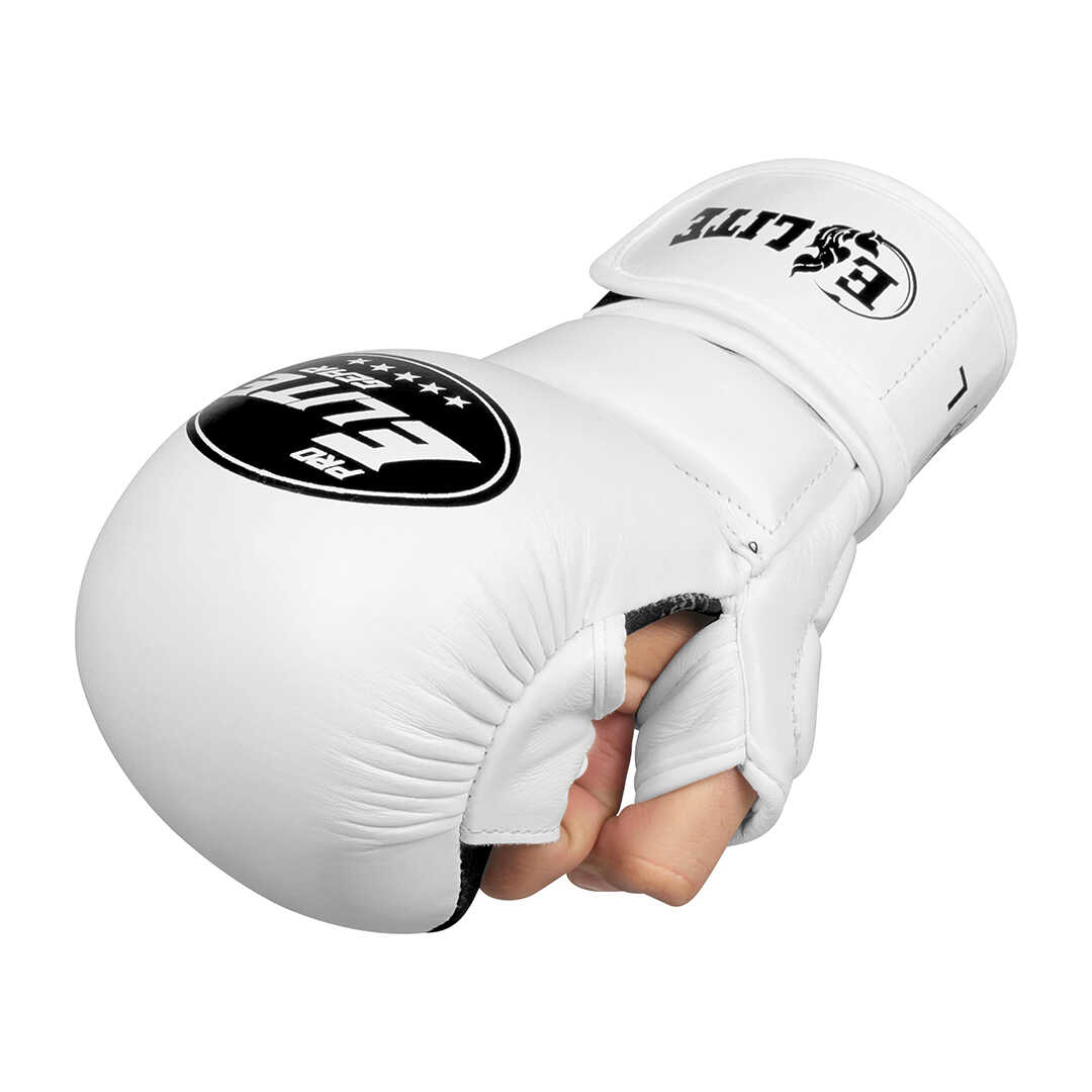 Elite MMA Pro Black |White Glove Sparring White