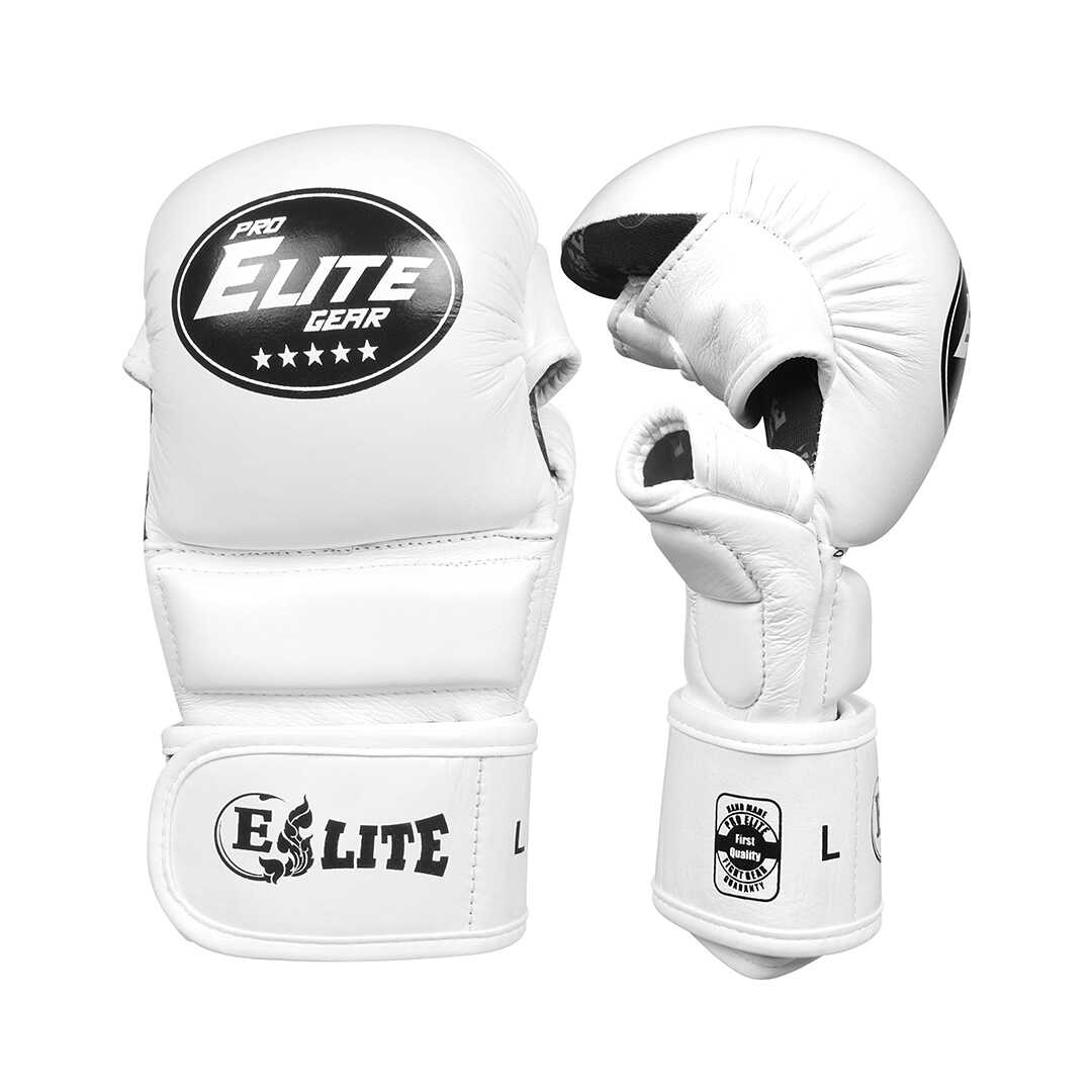 Elite MMA Pro Black |White Glove Sparring White-2