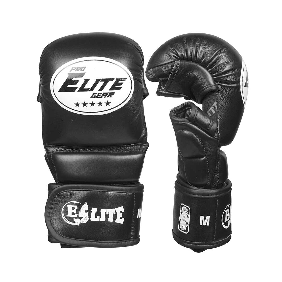Elite MMA Pro Black |White Glove Sparring Black-2